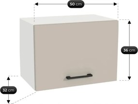 Zestaw Mebli Kuchennych MODERN 170 cm Kaszmir/Biały Nowoczesny