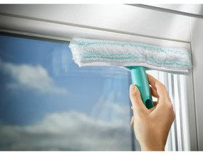 Leifheit odkurzacz do okien Window Cleaner s mopem, drążkiem 43 cm, nasadką ssącą 17 cm czarny 51016