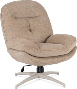Fotel Wypoczynkowy Obrotowy MESA do Salonu Beżowy Nowoczesny