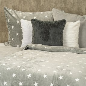 4Home Pościel mikroflanela Stars grey, 140 x 200 cm, 70 x 90 cm