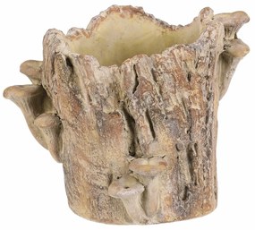 Obudowa betonowa - pień z grzybami, 20 x 18 x 18cm