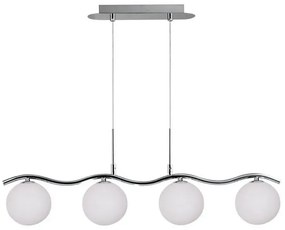 Elegancka lampa z czterema kloszami z matowego szkła - V118-Brillant