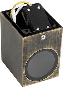 Nowoczesna lampa ścienna antyczne złoto IP44 - Baleno