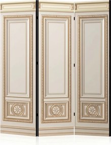 Parawan pokojowy 3-częściowy 135x172 Dwustronny dekoracyjny glamour Kremowy Pałacowa Boazeria Złoto