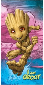 Bawełniany ręcznik dziecięcy 70x140 cm Groot "I am groot" – Jerry Fabrics