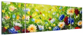 Obraz dzikich kwiatów (170x50 cm)