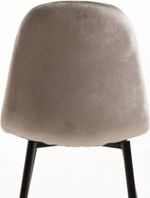 Zestaw 4 Krzese Teok Black Aksamitne