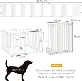 PawHut PewHut szczeniak wylewka zewnętrzna obudowa dla psów ze składanymi drzwiami, elastyczne 8 paneli