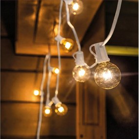 Brilagi - LED zewnętrzny łańcuch dekoracyjny GIRLANDA 10xE12 8 m biały IP44 ciepła biała