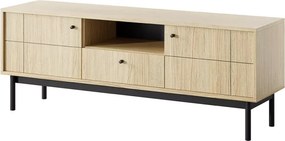 Szafka RTV Lerida w kolorze dąb linea lub kaszmir z pojemną szufladą i przestronnymi półkami