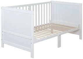 Białe łóżeczko z regulowaną wysokością 70x140 cm Easy Sleep – Roba