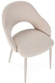 Beżowe tapicerowane krzesła zestaw 2 szt. Lia – Marckeric