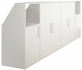 Szafa ze skosem 6-drzwiowa z 2 wnękami - Biały - ADEZIO