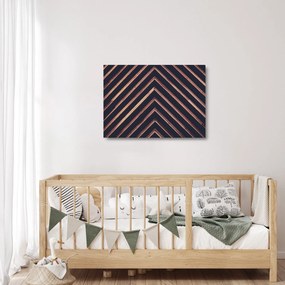 Obraz na szkle drewnianego motywu na czarnym tle (70x50 cm)