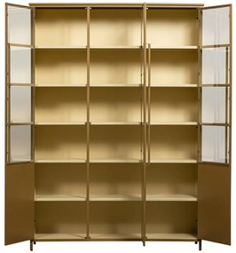 Musztardowa metalowa witryna 140x200x44 cm Exhibit – WOOOD