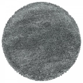 Dywan shaggy Fluffy Super Soft jasno szary 80 cm x 80 cm koło
