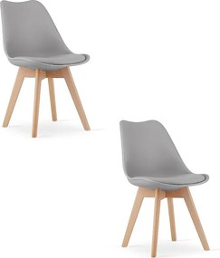 Krzesła Valora RIKX w kolorze szarym do jadalni/salonu x 2
