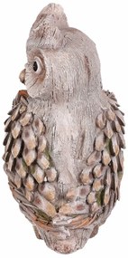 Ozdoba ogrodowa Sowa, szary, 24 x 22 x 40 cm