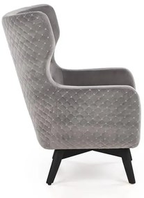 Fotel MARVEL VELVET szary HALMAR