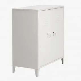 Kredens Pohpli Steel Z 2 Drzwiami Gardenia Biel - Sklum