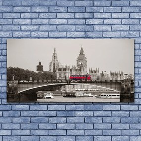 Duży obraz na płótnie Ikona Londynu: Big Ben i Most