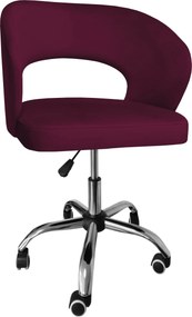 Fotel obrotowy AURA tkanina Welur krzesło biurowe : Kolor Stelaża - Chrom, Kolor tkaniny - VELVET - MG02, Typ siedziska - Siedzisko obrotowe 360°, Typ tkaniny - Velvet