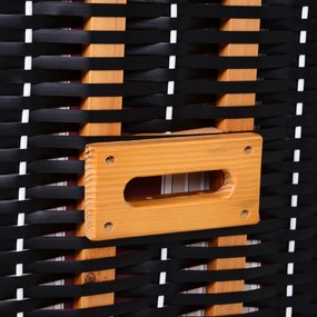 Outsunny Leżak ogrodowy 2-osobowy z daszkiem i podnóżkiem, rattan PE, czerwony, 118x79x150cm | Aosom PL