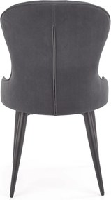 Pikowane krzesło na metalowych nogach K366