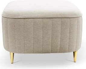 Pufa LAREN w kolorze kremowym w tkaninie CASTEL 03