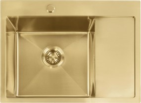 Zlewozmywak stalowy REA Fin Złoty szczotkowany