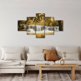 Obraz - Wodospad, vintage (125x70 cm)