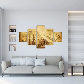 Obraz - Stara mapa (125x70 cm)