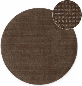 Brązowy wełniany okrągły dywan tkany ręcznie ø 160 cm Greenwich – Ted Baker