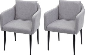 Krzesło do jadalni MCW-H93 (zestaw 2 sztuk), tkanina/tekstylia jasnoszary