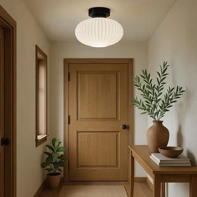 Sufitowa lampa ryflowana biała M9-P57