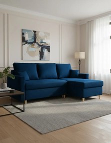 Zielony narożnik z welurową tapicerką N9-D63