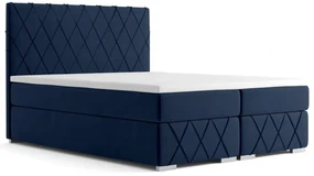 Łóżko kontynentalne AVELA 2 160x200 granatowe velvet  LAVERTO