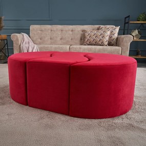 Stołek Alya Pouf Czerwony