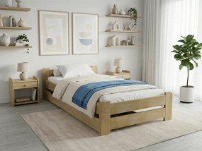 Łóżko Emily 80 x 200 cm, sosna Stelaż: Bez stelaża, Materac: Materac Coco Maxi 20 cm