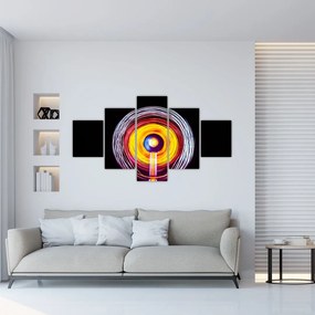 Obraz świateł w kręgu (125x70 cm)