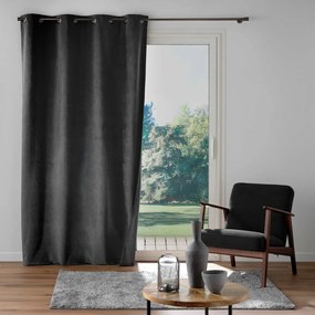 Antracytowa aksamitna zasłona 140x260 cm Olympe – douceur d'intérieur