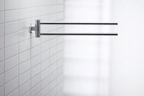 Duravit D-Code wieszak na ręczniki Chrom - obrotowy z 2 uchwytami