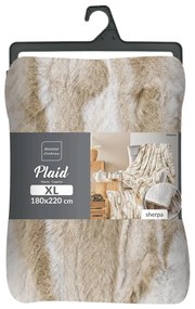 Beżowy koc ze sztucznego futra 180x220 cm Cheyenne – douceur d'intérieur