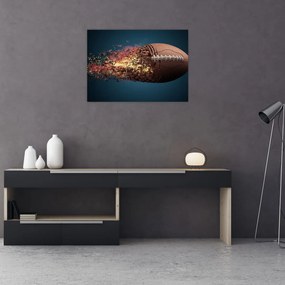 Obraz - Piłka do rugby w akcji (70x50 cm)