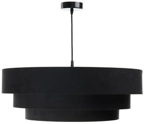 Czarno-srebrna potrójna lampa wisząca - S438-Len