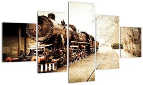 Obraz - Zabytkowa lokomotywa (125x70 cm)