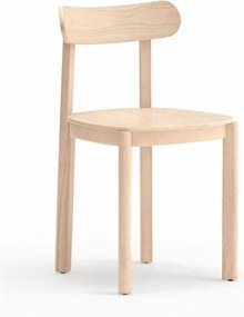 Krzesło w dekorze jesionu w naturalnym kolorze Nara – Teulat