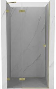 Mexen Lunar drzwi prysznicowe uchylne lewe 70 cm, transparent, złote szczotkowane - 834-070-000-55-00-L