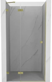 Mexen Lunar drzwi prysznicowe uchylne lewe 70 cm, transparent, złote szczotkowane - 834-070-000-55-00-L