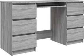 Minimalistyczne w kolorze biurko szarego dębu T0-A89